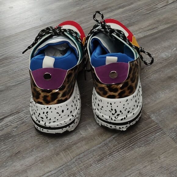 Ladies  Clark-16  multicolor cliff wedge sneakers Sz 9 - Picture 4 of 8